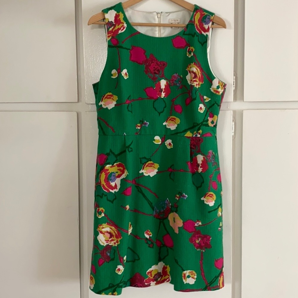 J CREW RETRO GREEN DRESS